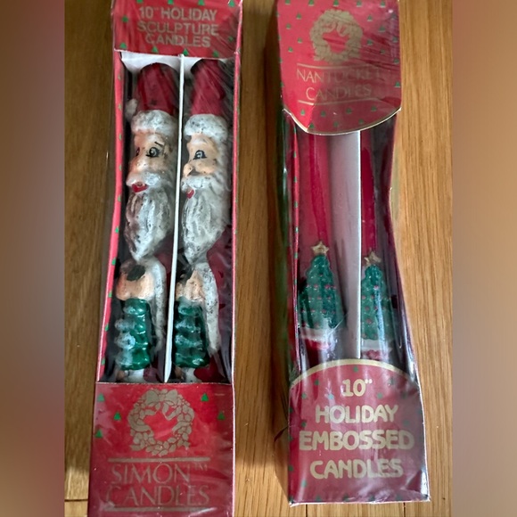 Other - Bundle 2 boxes: 1 box 10” holiday sculpture Simon & 1 box 10” Nantucket candles.